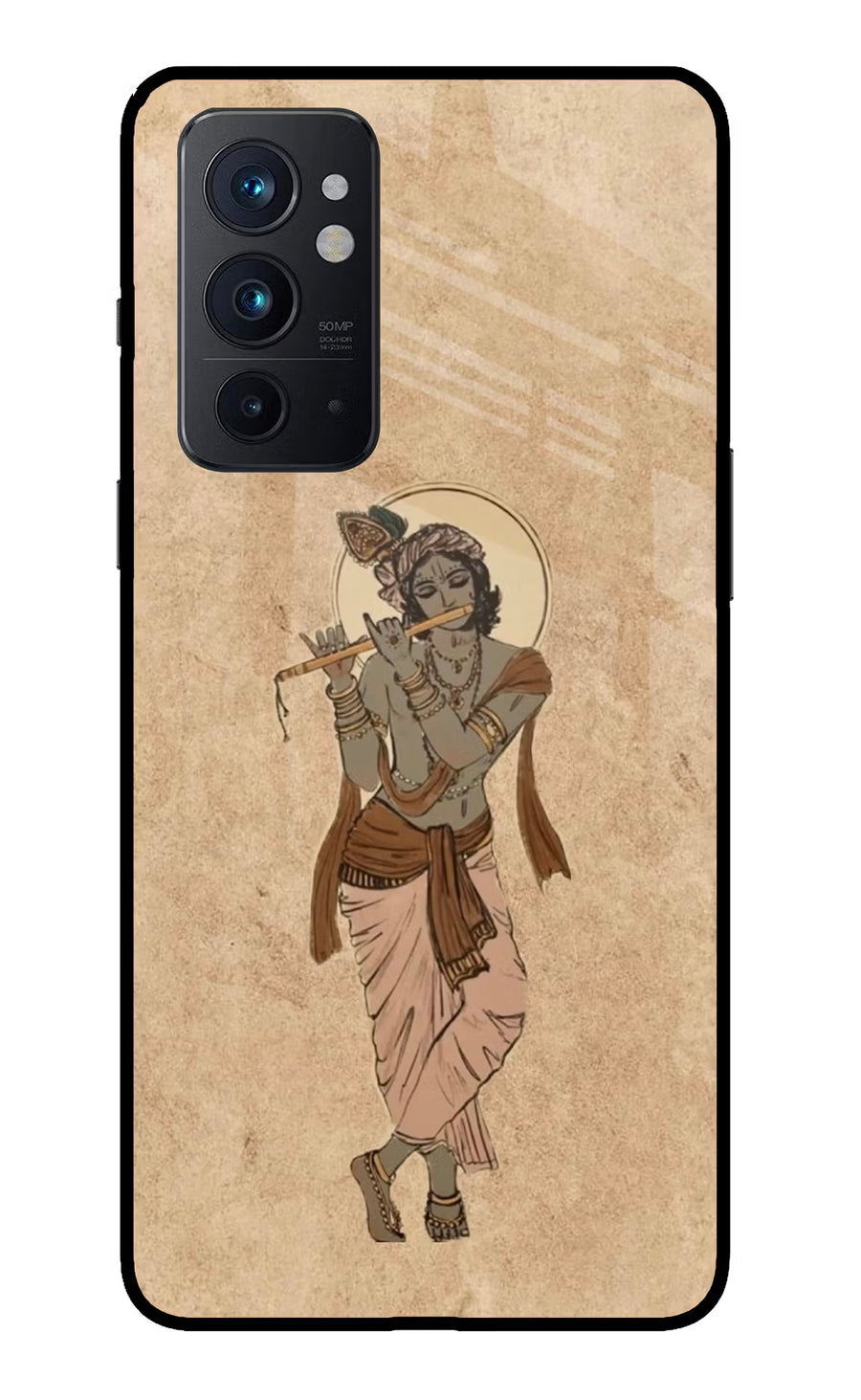 Krishna Oneplus 9RT Back Cover, Glass case