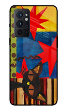 Pop Cat Oneplus 9RT Glass Case Back Cover by Casekaro