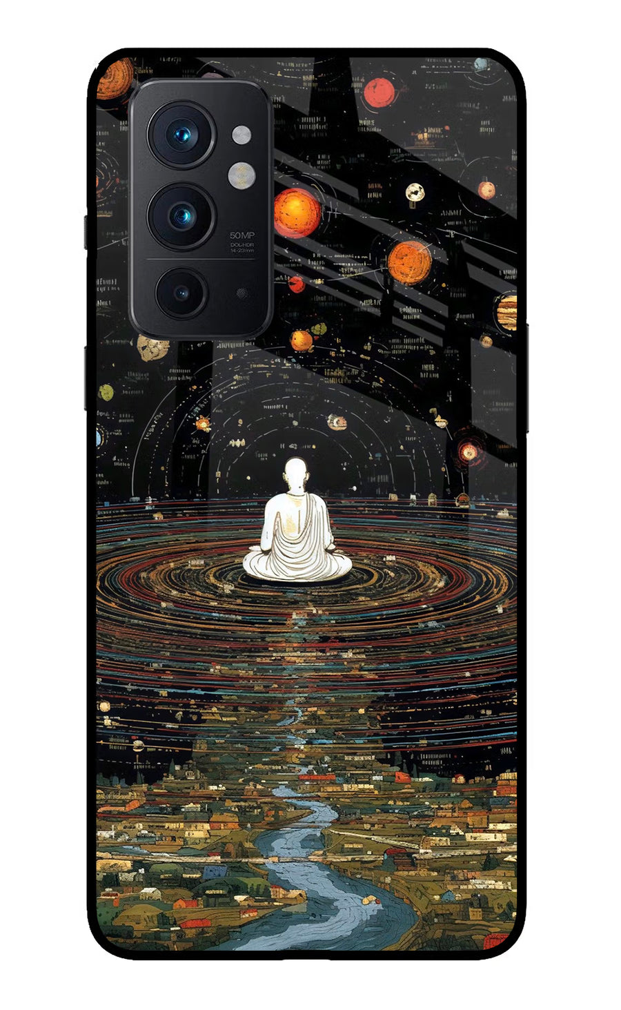 Space Monk Oneplus 9RT Back Cover, Glass case