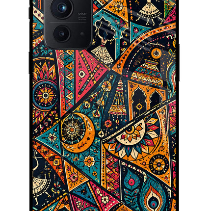 Folk Print Oneplus 9RT Glass Case