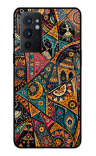 Folk Print Oneplus 9RT Glass Case