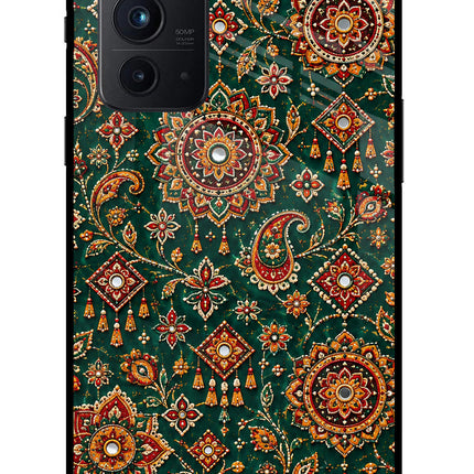 Green Pataka Oneplus 9RT Glass Case