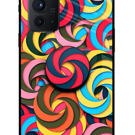 Spiral Pattern Oneplus 9RT Glass Case