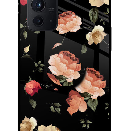Flowers Oneplus 9RT Glass Case