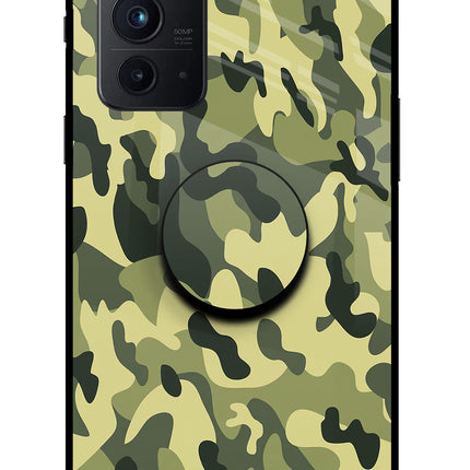 Camouflage Oneplus 9RT Glass Case