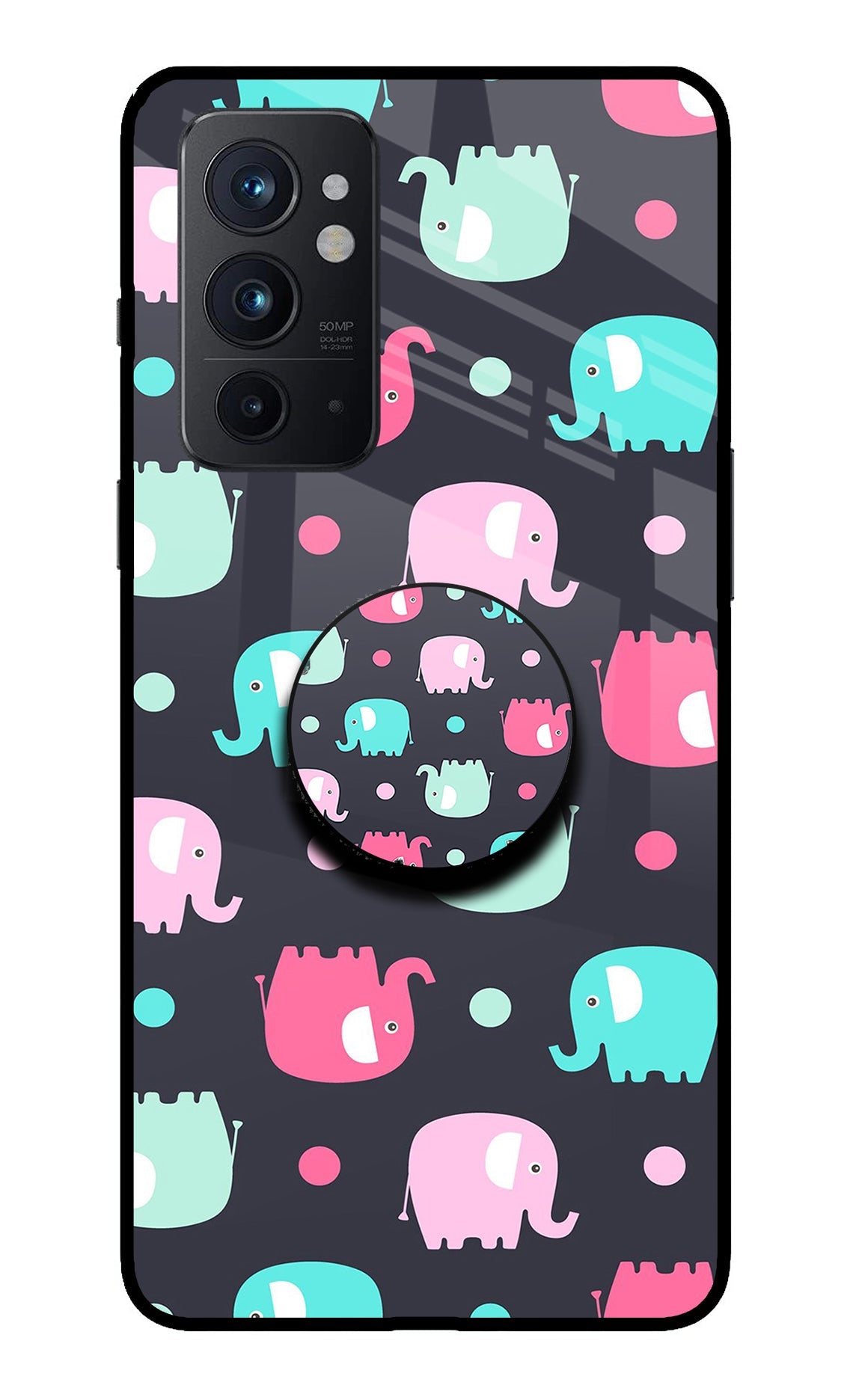 Baby Elephants Oneplus 9RT Glass Case