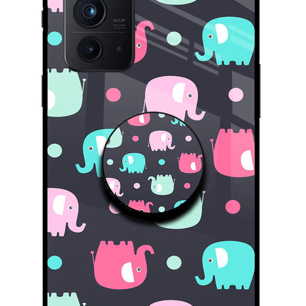 Baby Elephants Oneplus 9RT Glass Case