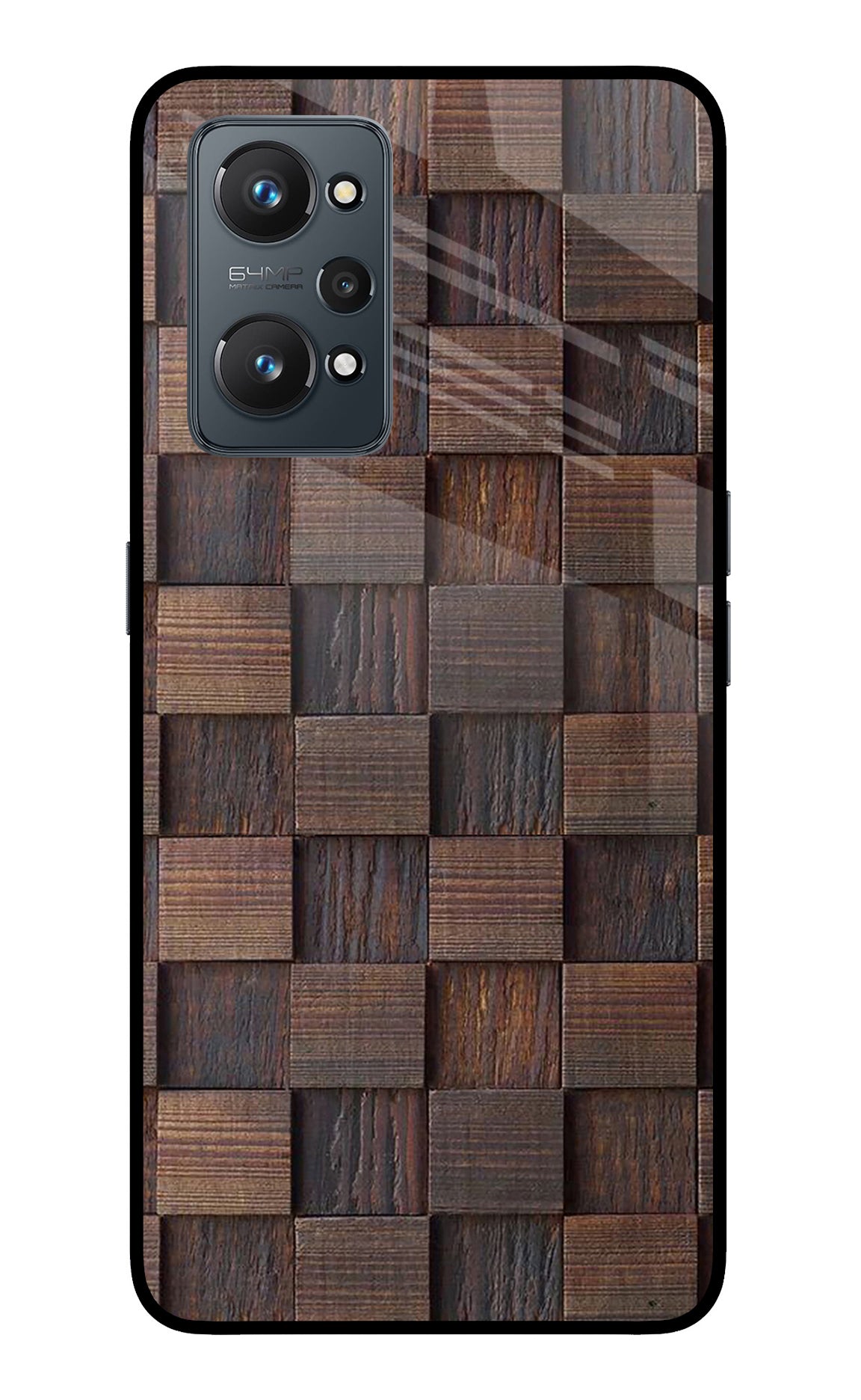 Wooden Cube Design Realme GT NEO 2/Neo 3T Glass Case