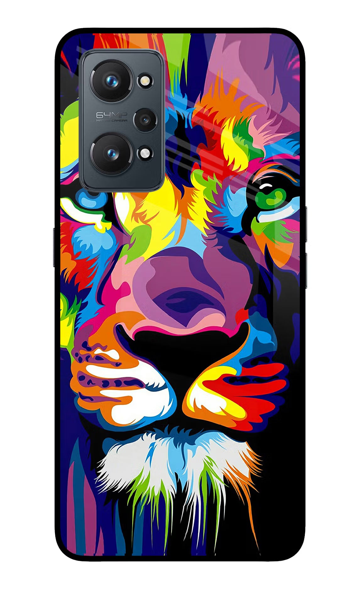 Lion Realme GT NEO 2/Neo 3T Glass Case Back Cover by Casekaro