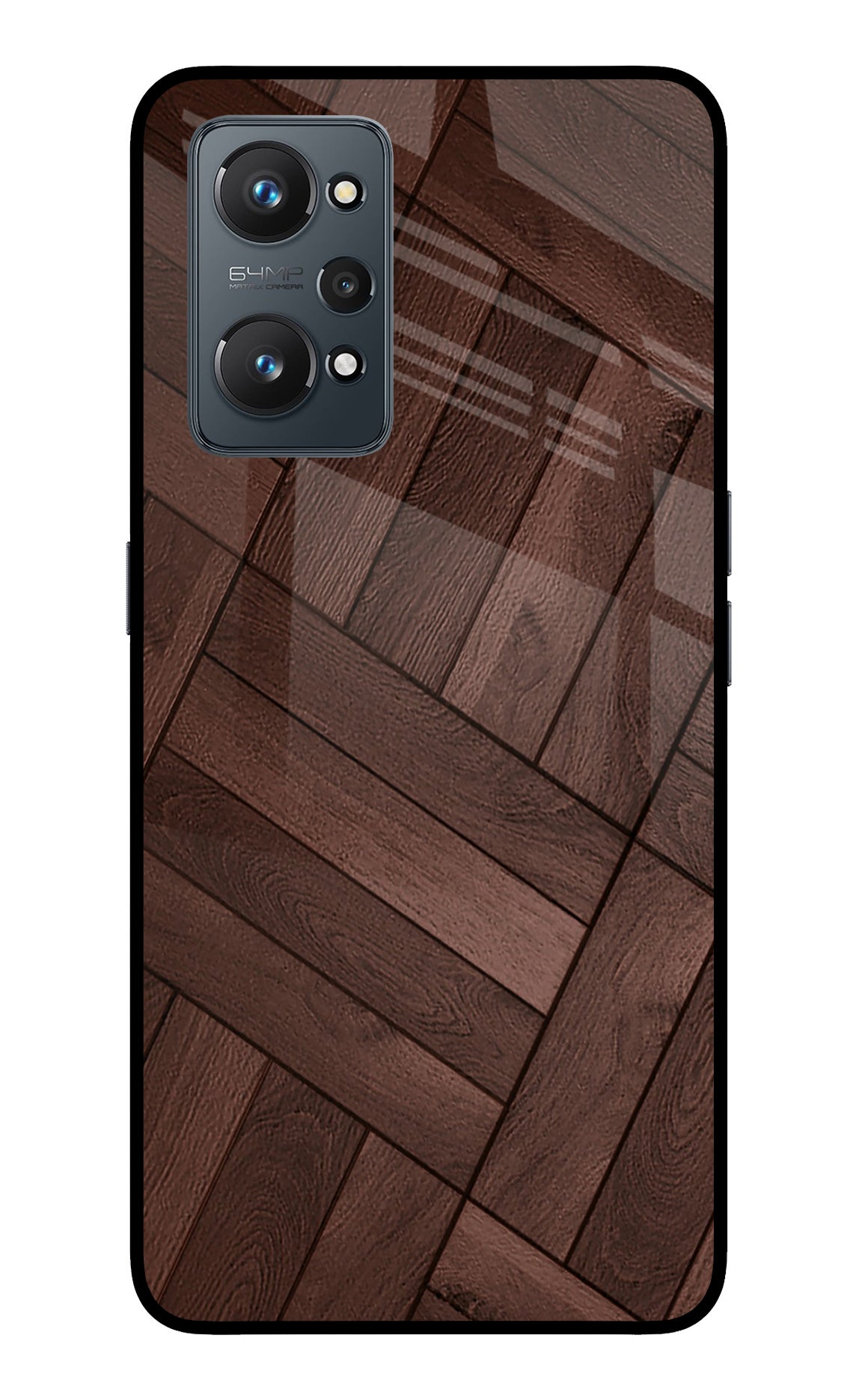 Wooden Texture Design Realme GT NEO 2/Neo 3T Glass Case