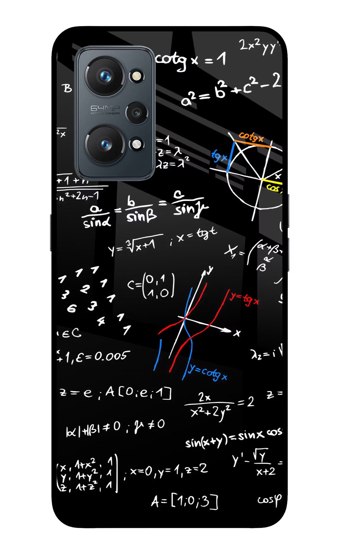 Mathematics Formula Realme GT NEO 2/Neo 3T Glass Case Back Cover by Casekaro