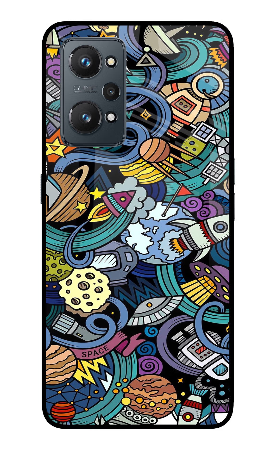 Space Abstract Realme GT NEO 2/Neo 3T Glass Case Back Cover by Casekaro