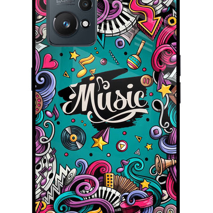 Music Graffiti Realme GT NEO 2/Neo 3T Glass Case