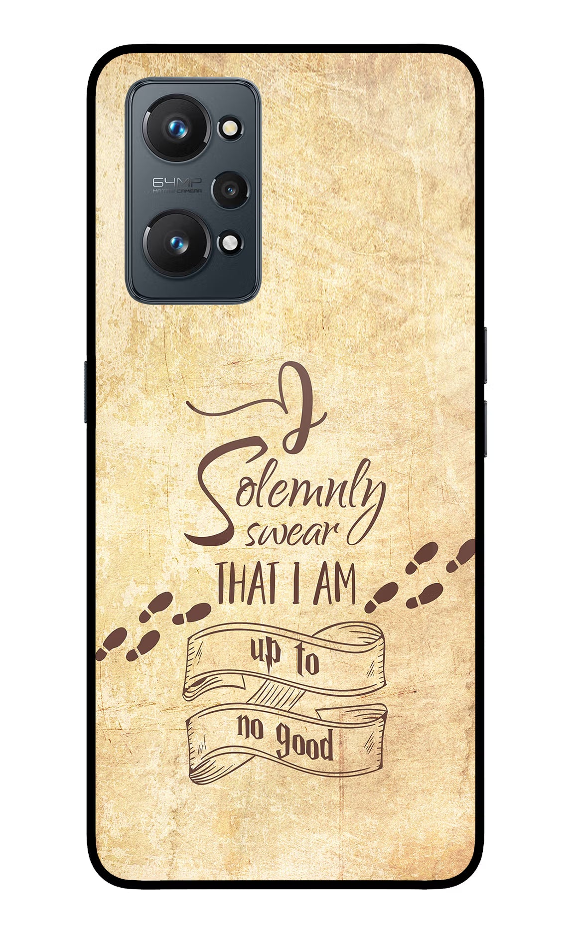 I Solemnly swear that i up to no good Realme GT NEO 2/Neo 3T Glass Case Back Cover by Casekaro
