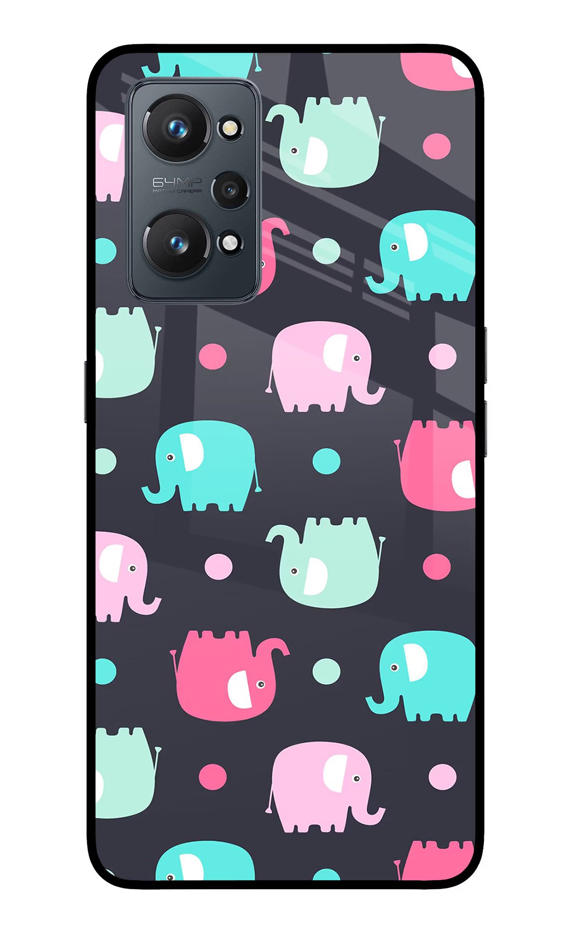 Elephants Realme GT NEO 2/Neo 3T Glass Case Back Cover by Casekaro
