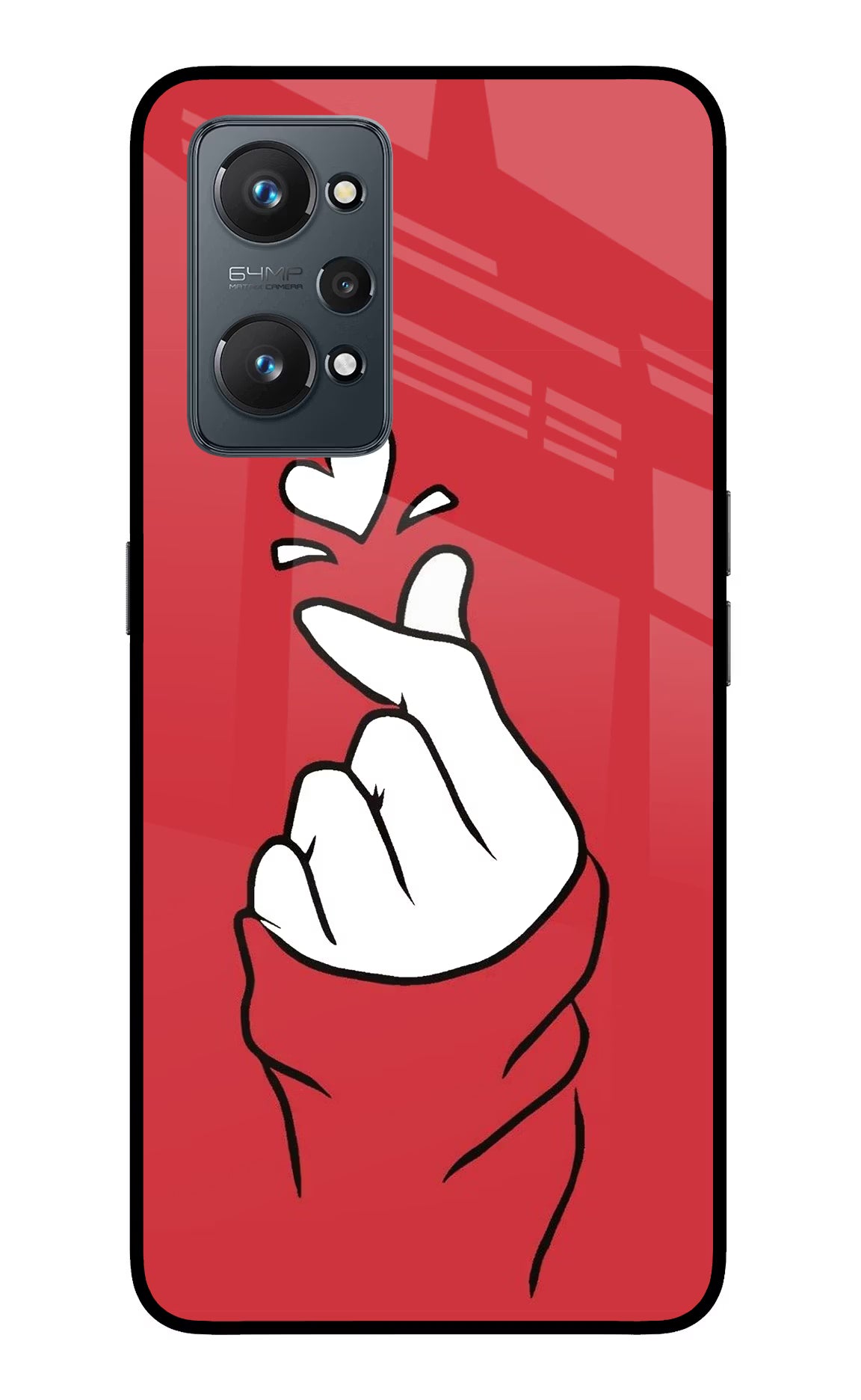 Korean Love Sign Realme GT NEO 2/Neo 3T Glass Case Back Cover by Casekaro