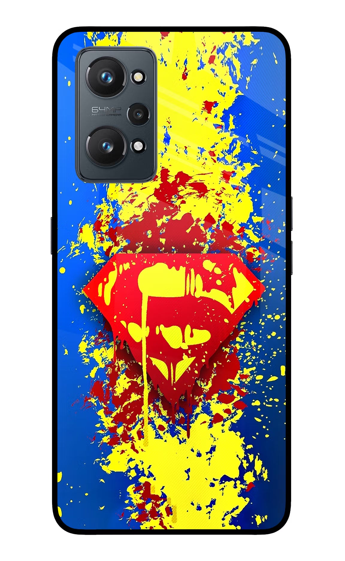 Superman logo Realme GT NEO 2/Neo 3T Glass Case Back Cover by Casekaro