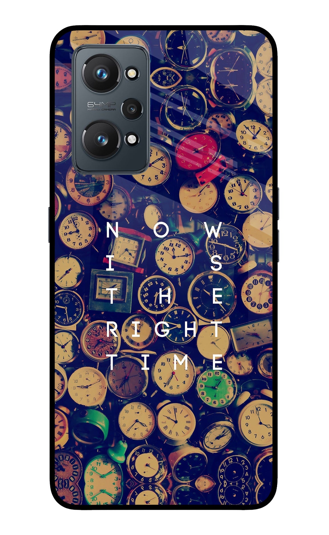 Now is the Right Time Quote Realme GT NEO 2/Neo 3T Glass Case