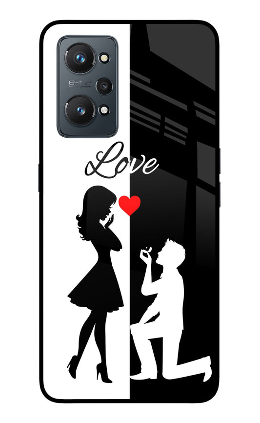 Love Propose Black And White Realme GT NEO 2/Neo 3T Glass Case