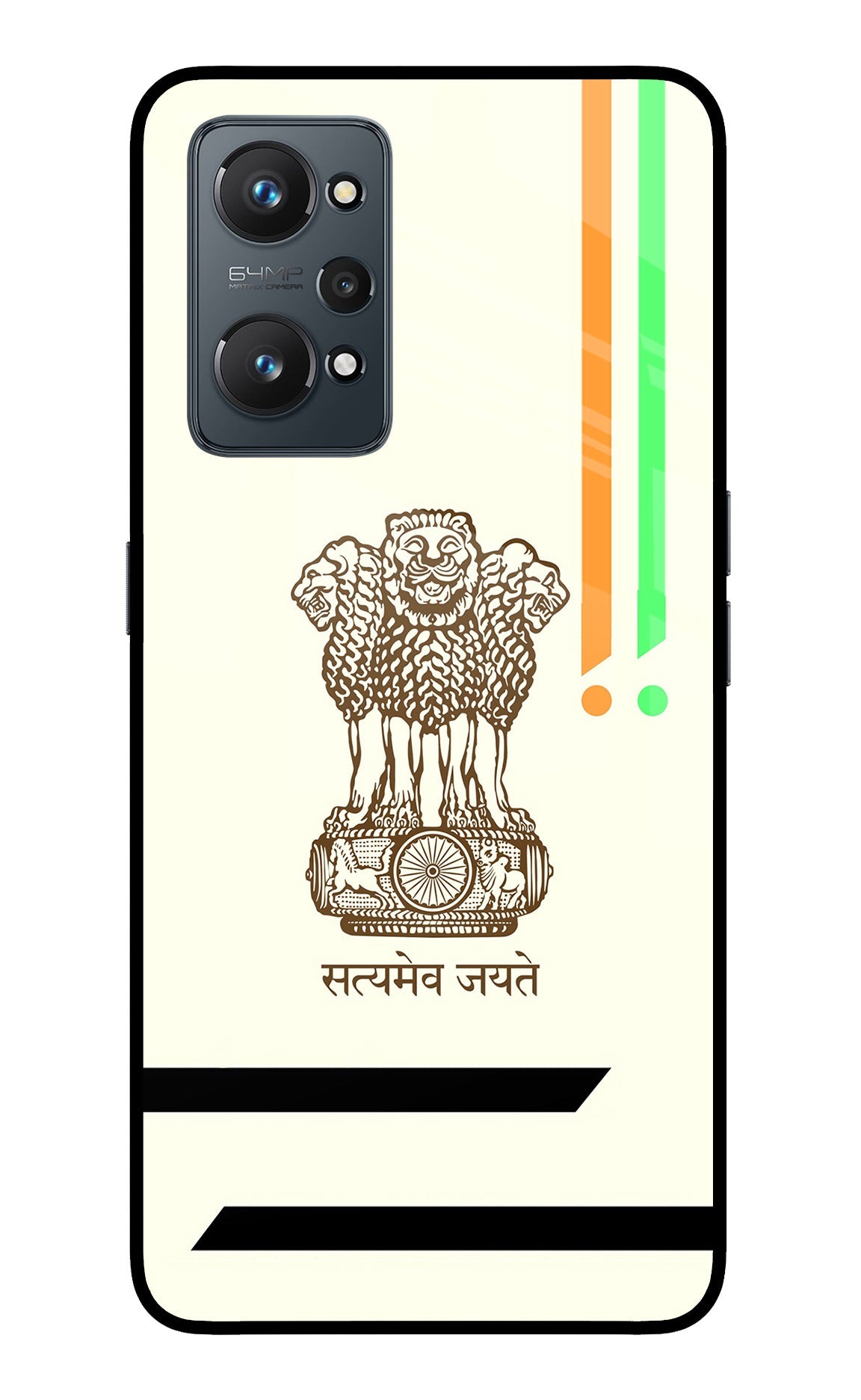 Satyamev Jayate Brown Logo Realme GT NEO 2/Neo 3T Glass Case