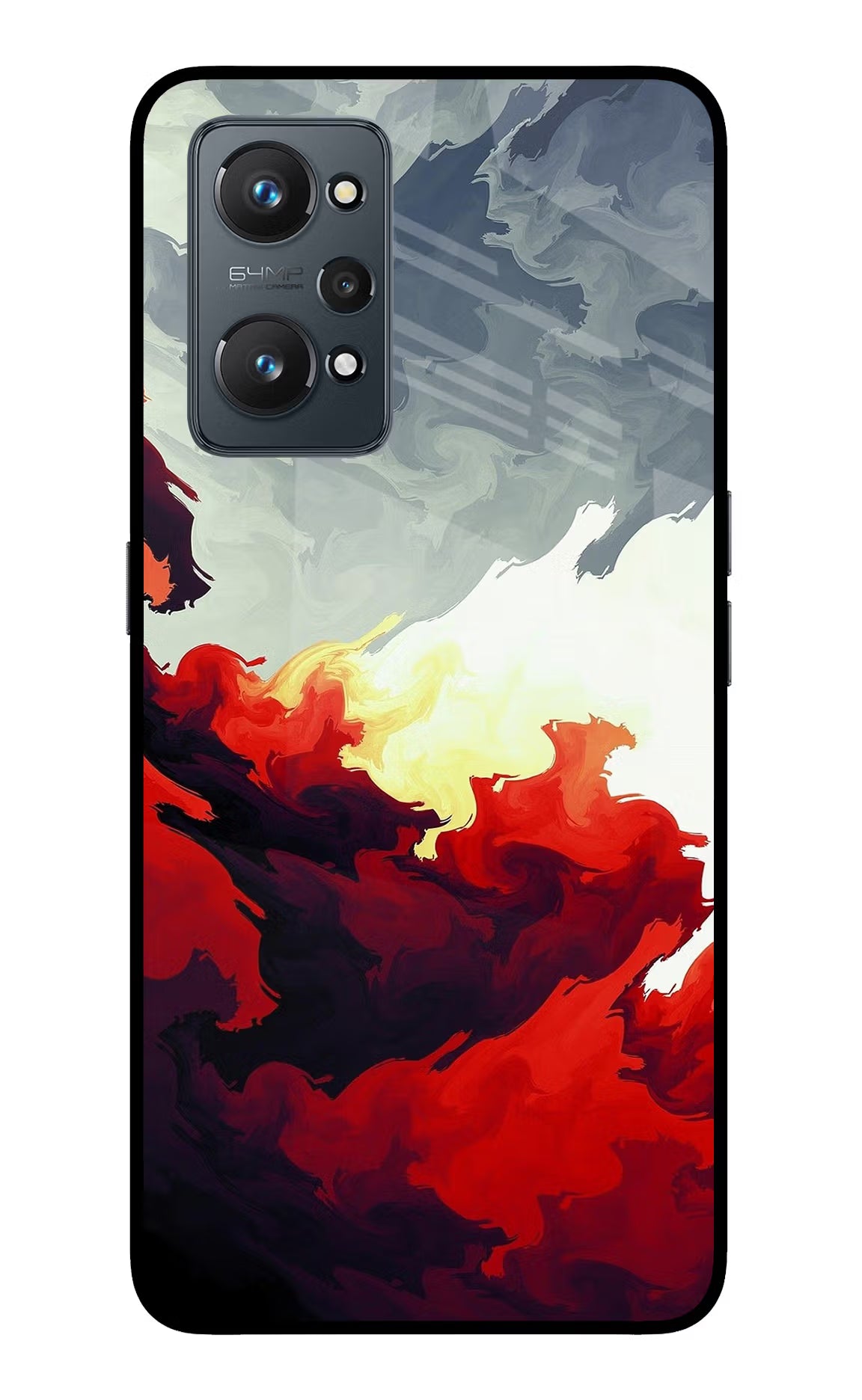 Fire Cloud Realme GT NEO 2/Neo 3T Glass Case Back Cover by Casekaro