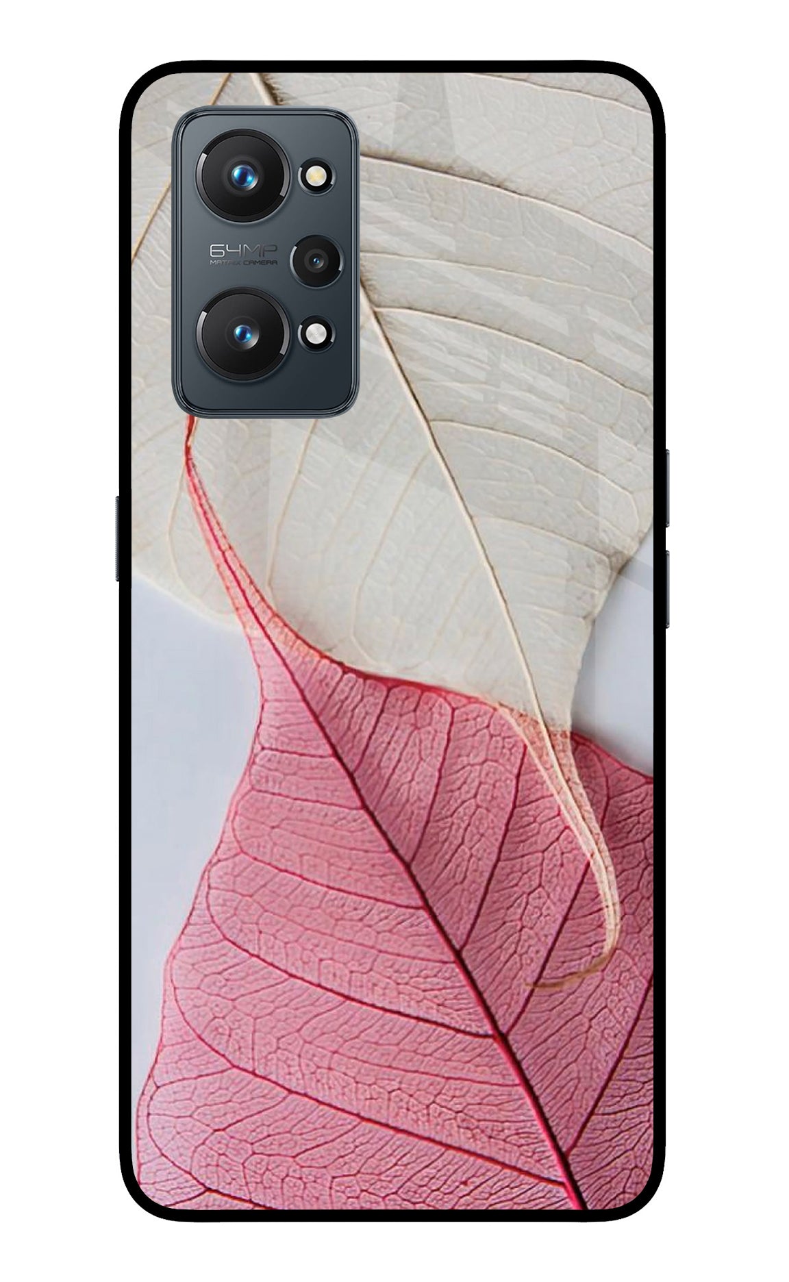 White Pink Leaf Realme GT NEO 2/Neo 3T Back Cover