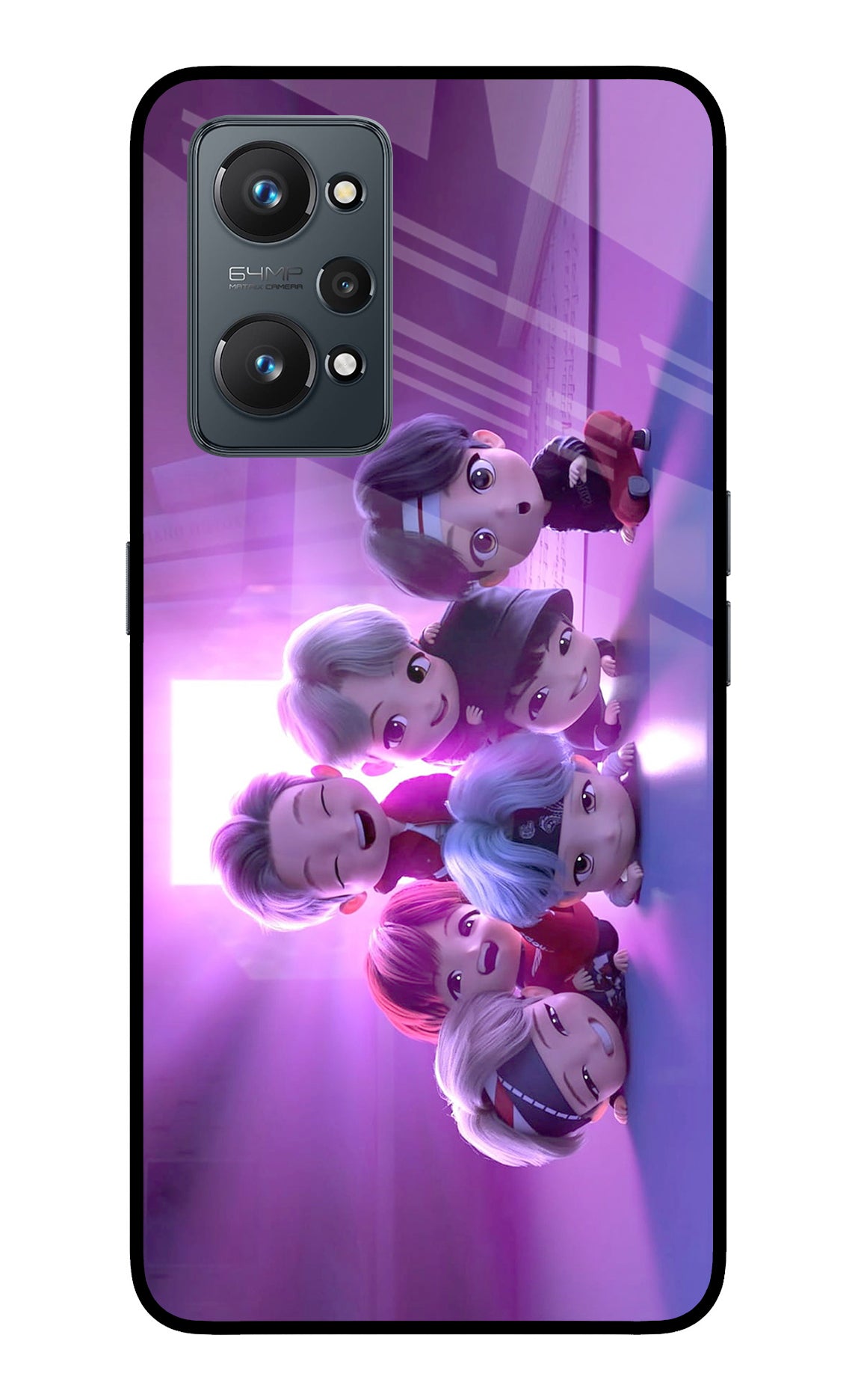 BTS Chibi Realme GT NEO 2/Neo 3T Glass Case