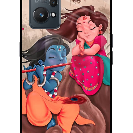Radhe Krishna Realme GT NEO 2 Glass Case Back Cover by Casekaro