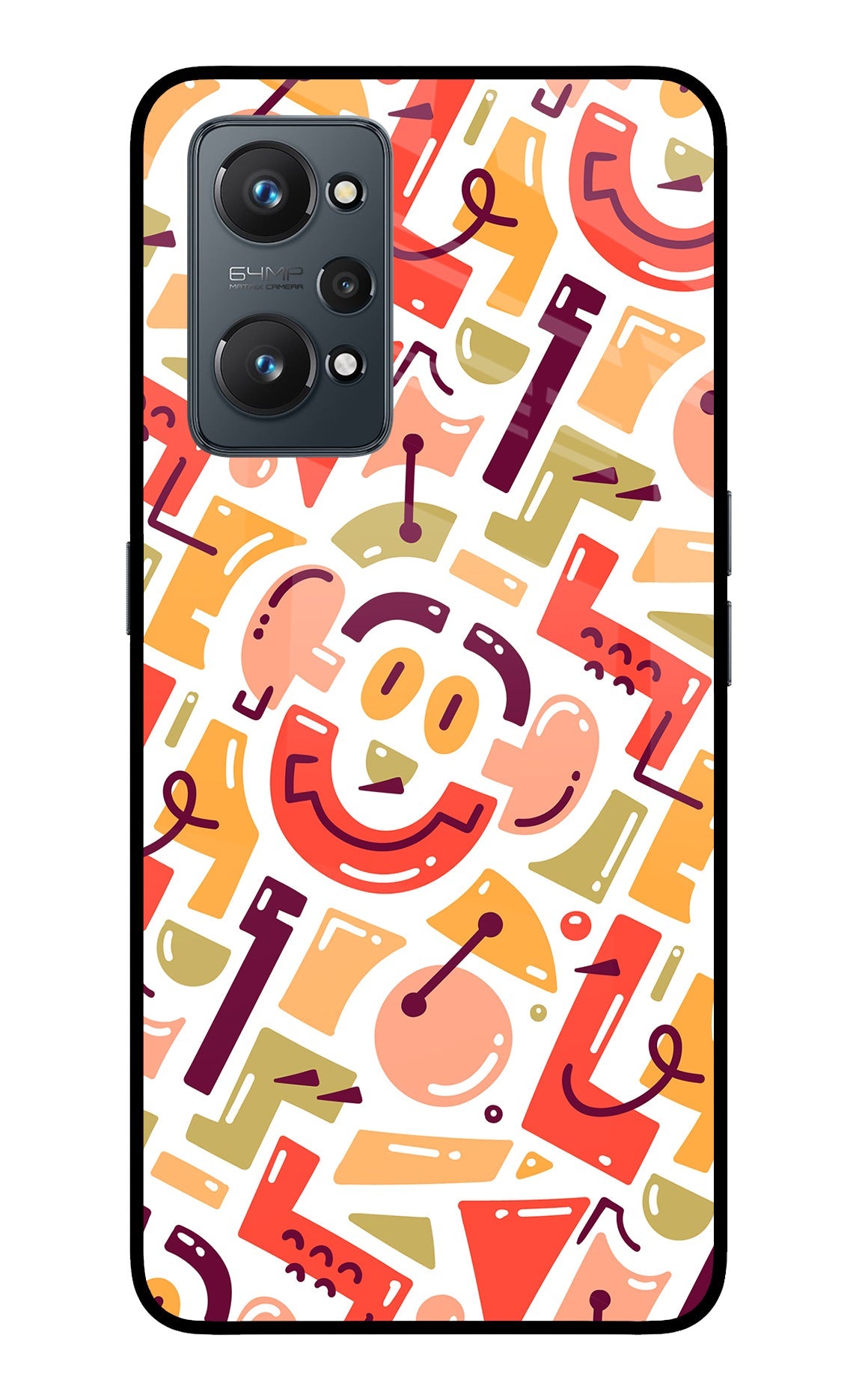 Doodle Pattern Realme GT NEO 2/Neo 3T Glass Case