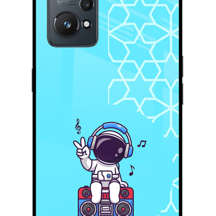 Cute Astronaut Chilling Realme GT NEO 2/Neo 3T Glass Case