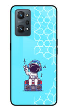 Cute Astronaut Chilling Realme GT NEO 2/Neo 3T Glass Case