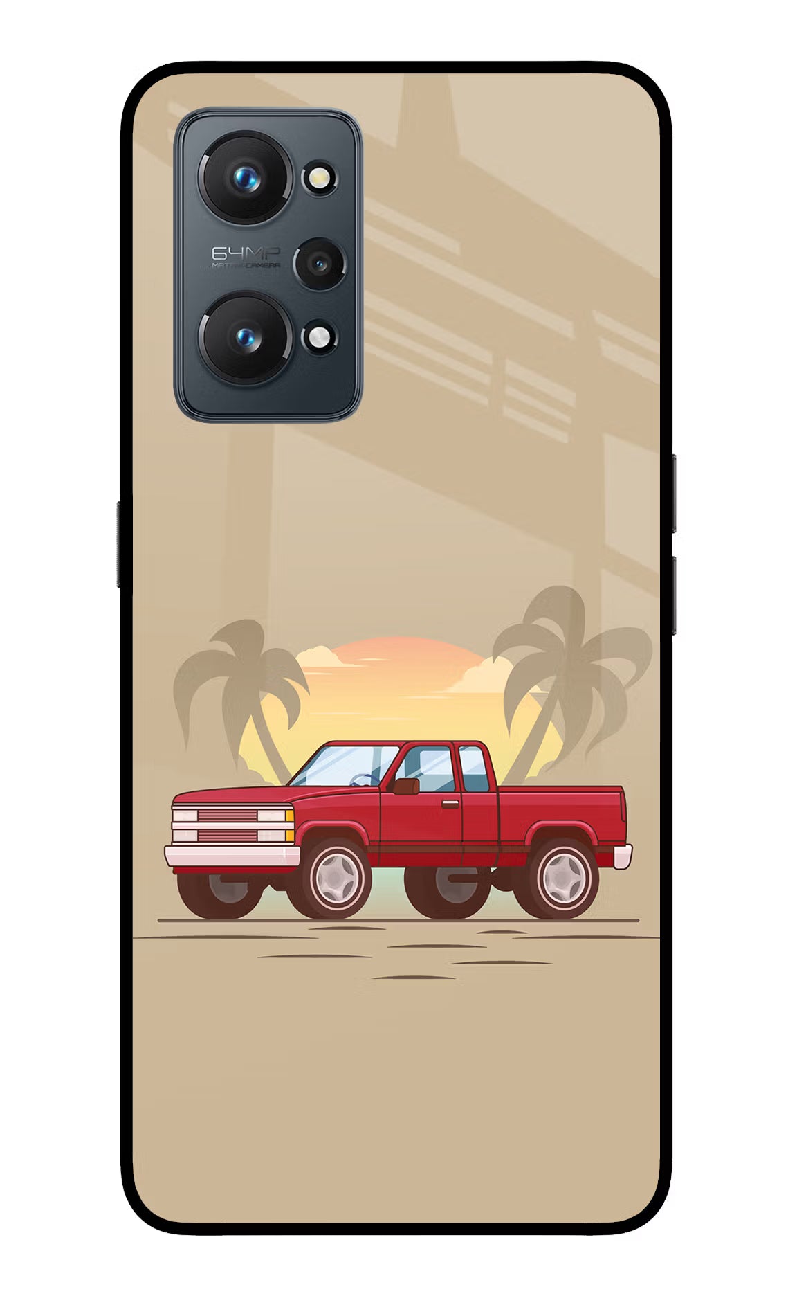 Desert Classic Drive Realme GT NEO 2/Neo 3T Glass Case Back Cover by Casekaro