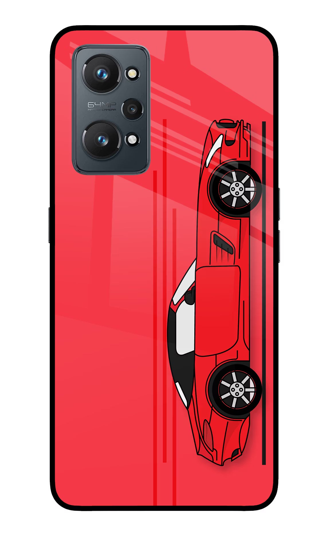Red Velocity Realme GT NEO 2/Neo 3T Glass Case Back Cover by Casekaro