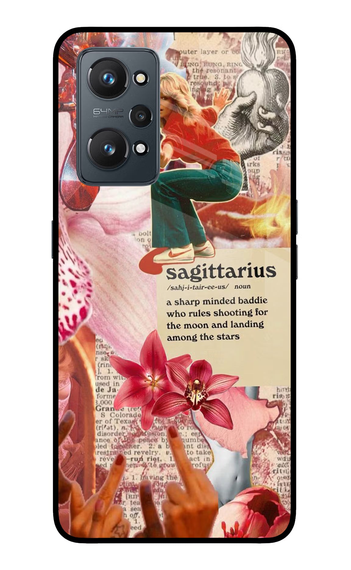Sagittarius Zodiac Realme GT NEO 2/Neo 3T Glass Case Back Cover by Casekaro