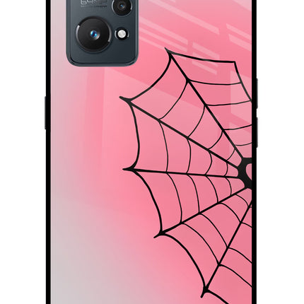 Pink Web Realme GT NEO 2/Neo 3T Glass Case Back Cover by Casekaro