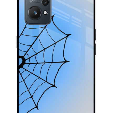 Blue Web Realme GT NEO 2/Neo 3T Glass Case Back Cover by Casekaro