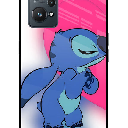 Stitch Hug Realme GT NEO 2/Neo 3T Glass Case Back Cover by Casekaro