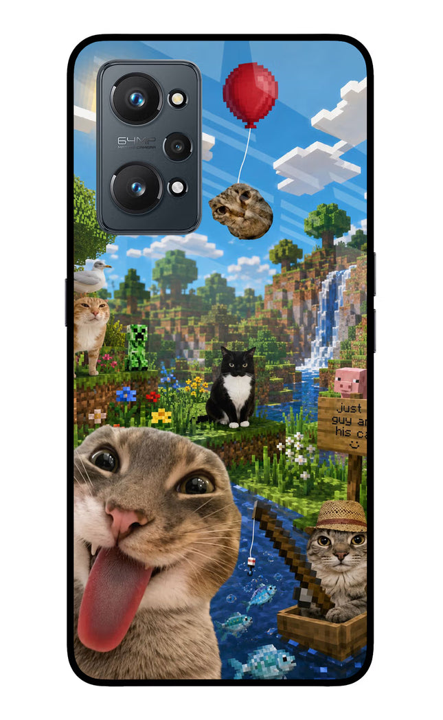 Minecraft Cat Chaos Realme GT NEO 2/Neo 3T Glass Case