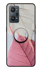 White Pink Leaf Realme GT NEO 2/Neo 3T Glass Case