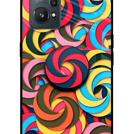 Spiral Pattern Realme GT NEO 2/Neo 3T Glass Case