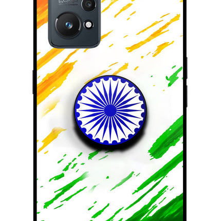 Indian Flag Ashoka Chakra Realme GT NEO 2/Neo 3T Glass Case