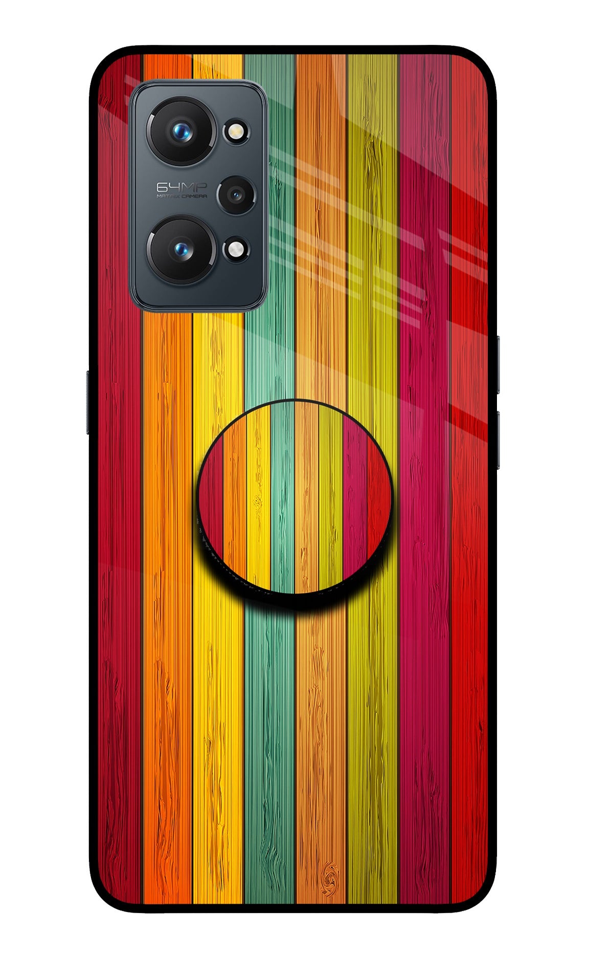 Multicolor Wooden Realme GT NEO 2/Neo 3T Pop Case