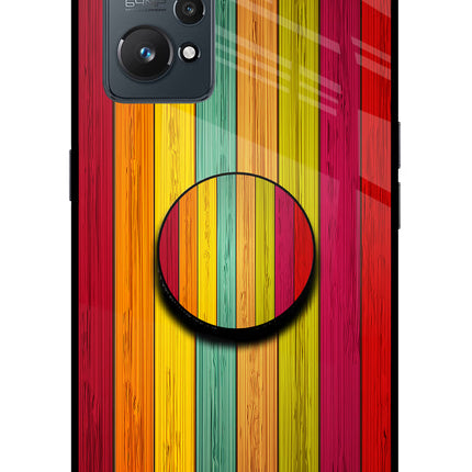 Multicolor Wooden Realme GT NEO 2/Neo 3T Glass Case