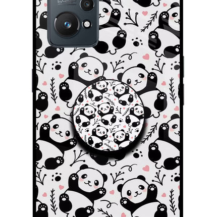 Cute Panda Realme GT NEO 2/Neo 3T Glass Case