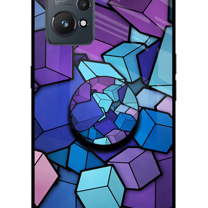 Cubic Abstract Realme GT NEO 2/Neo 3T Glass Case