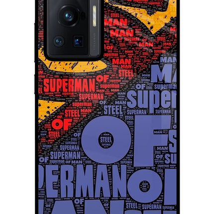 Superman Vivo X70 Pro Glass Case Back Cover by Casekaro