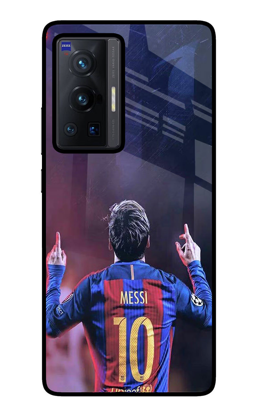 Messi Vivo X70 Pro Back Cover, Glass case