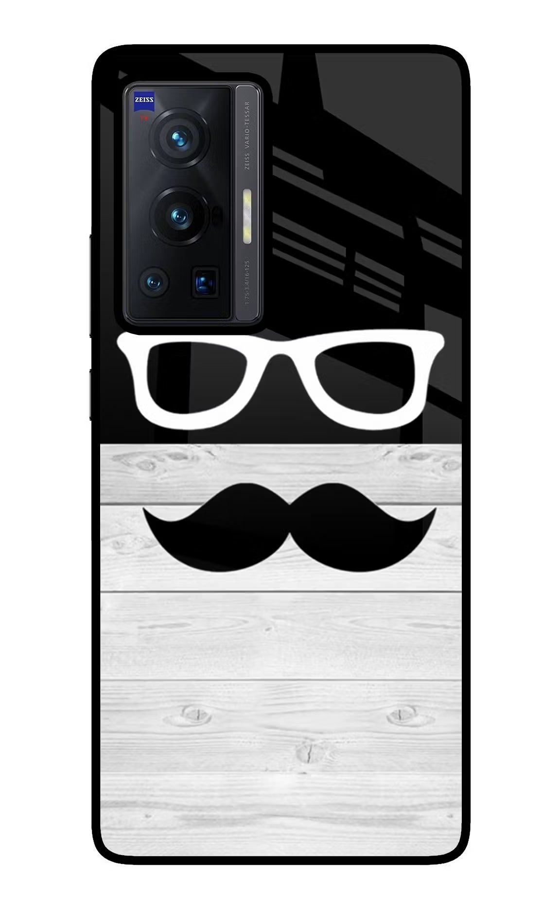 Mustache Vivo X70 Pro Glass Case Back Cover by Casekaro