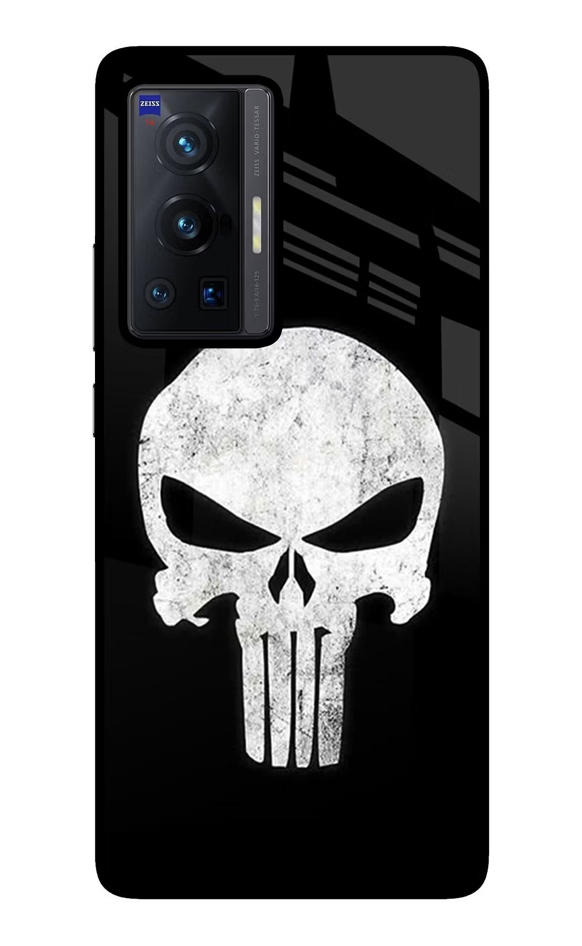 Punisher Skull Vivo X70 Pro Glass Case Back Cover by Casekaro
