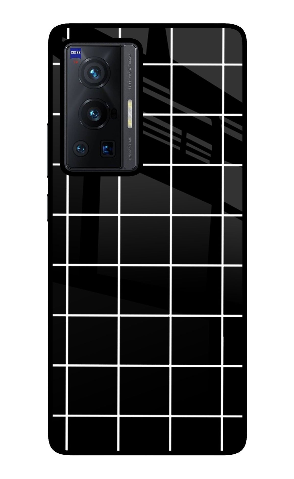 White Grid Vivo X70 Pro Back Cover